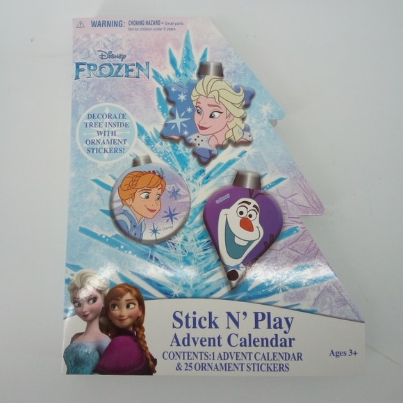 NWT Disney Frozen Advent Calendar Ornament Stickers Stick and Play - Picture 14 of 14
